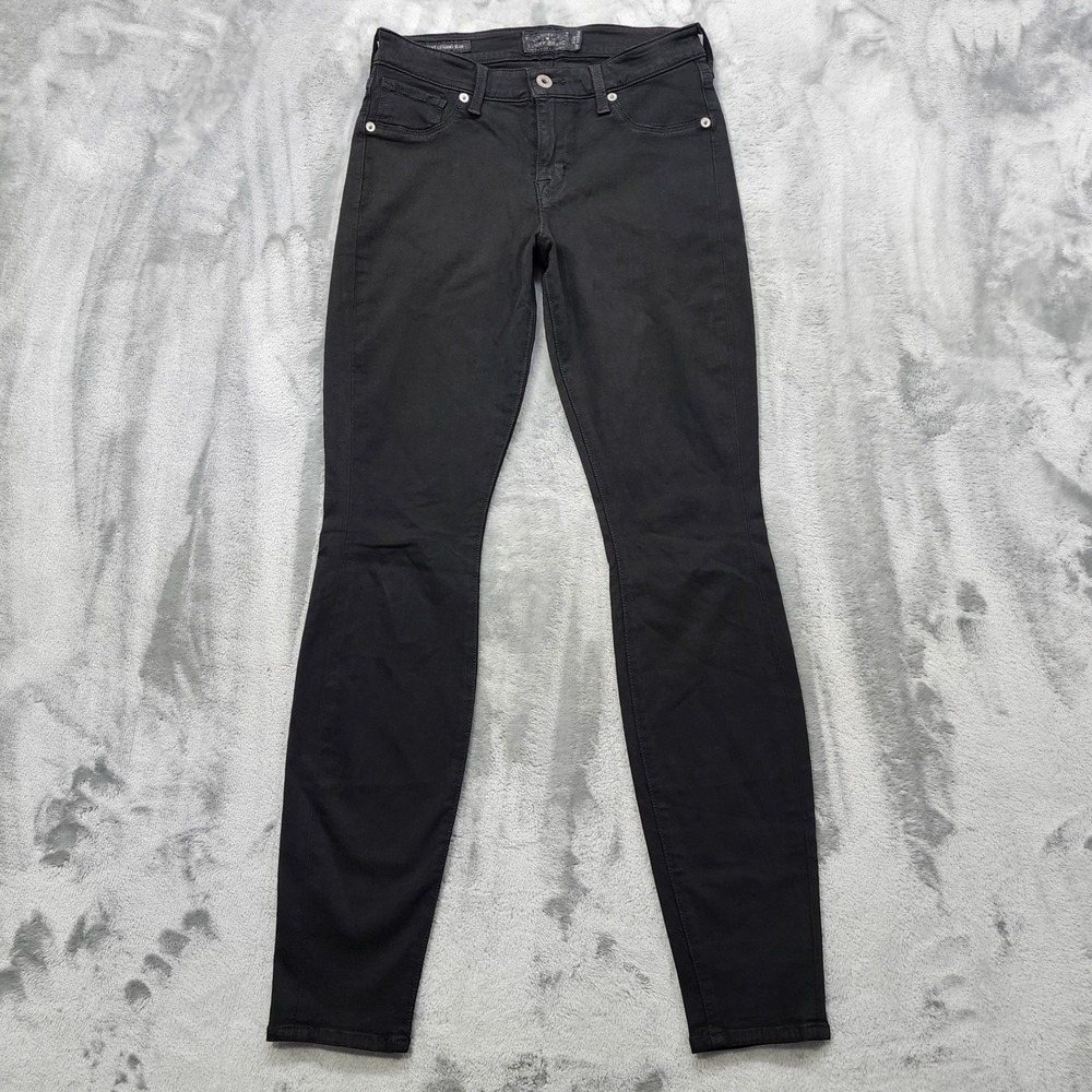 Lucky Brand Jeans Womens 2/26 Black Brooke Legging Jean Skinny Stretch Denim